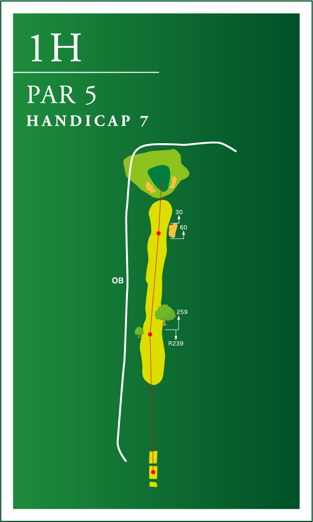 ゴルフコース・１ホールの全景MAP