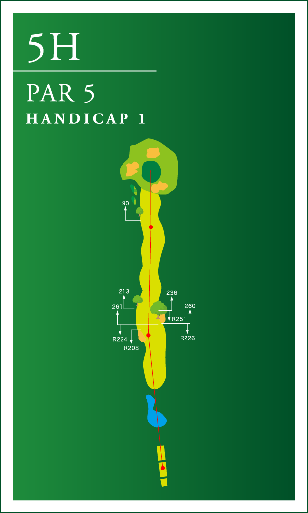 ゴルフコース・5ホールの全景MAP