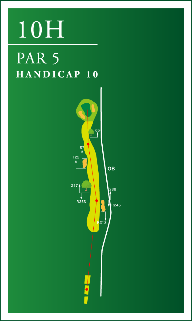 ゴルフコース・１0ホールの全景MAP