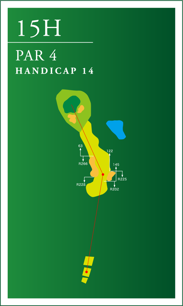 ゴルフコース・１5ホールの全景MAP