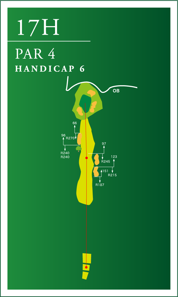 ゴルフコース・１7ホールの全景MAP