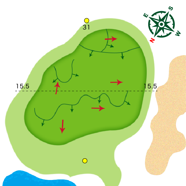 ゴルフコース12ホール・拡大MAP