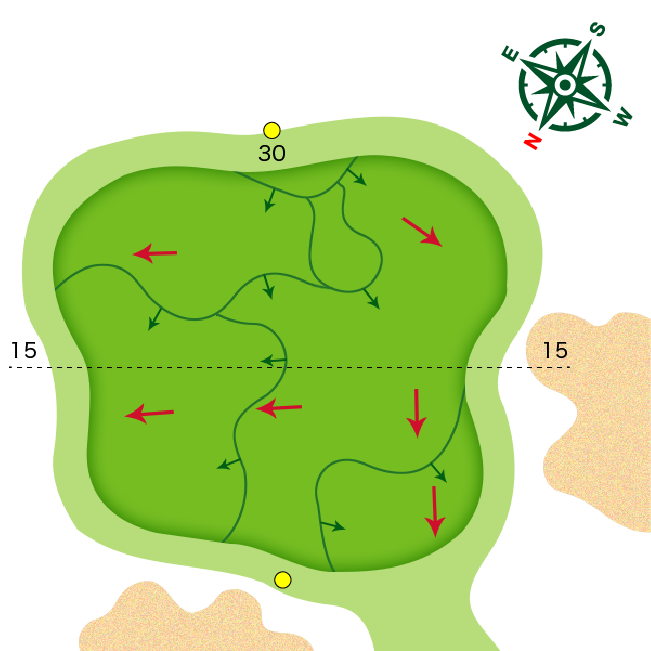 ゴルフコース14ホール・拡大MAP